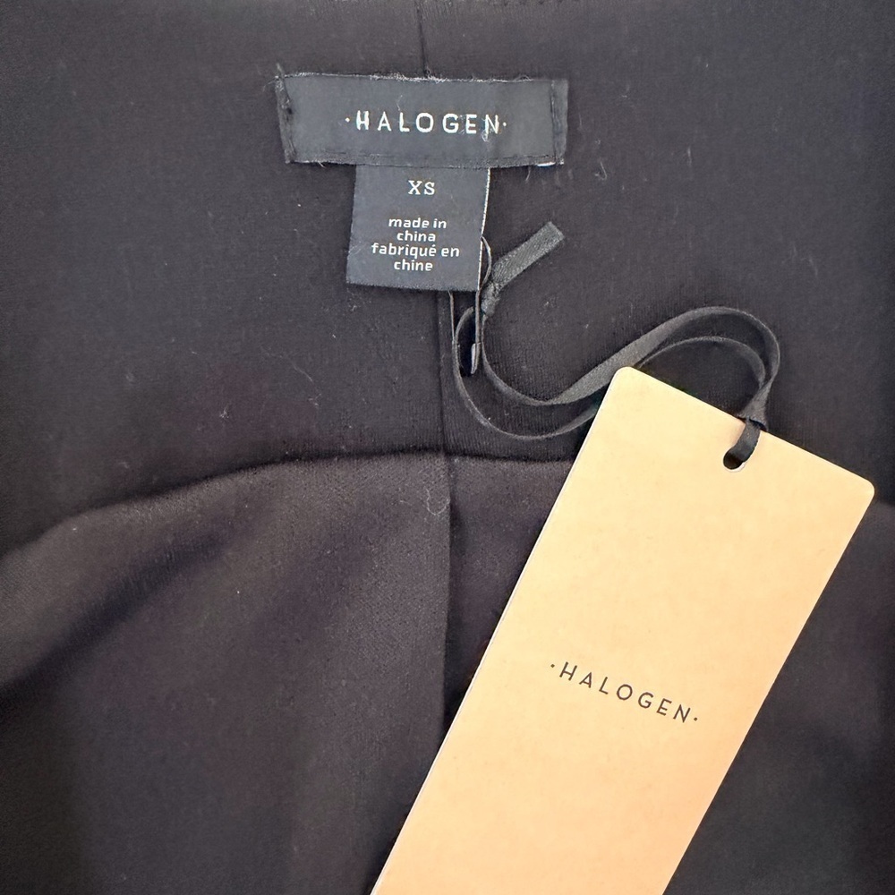 Halogen Black Sleeveless Square Neck Button Up Vest - Picture 3 of 6
